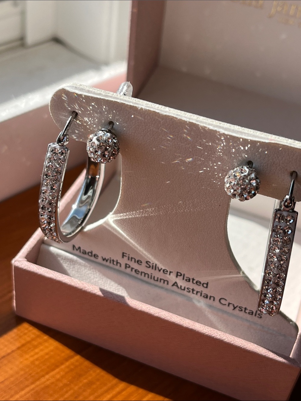 Sofia James Silver-Plated Hoop Earrings & studs with Austrian Crystals -